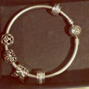 Pandora bracelet with charms authentic